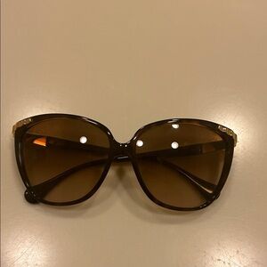 Dolce & Gabbana Brown Sunglasses with Gold Detail.